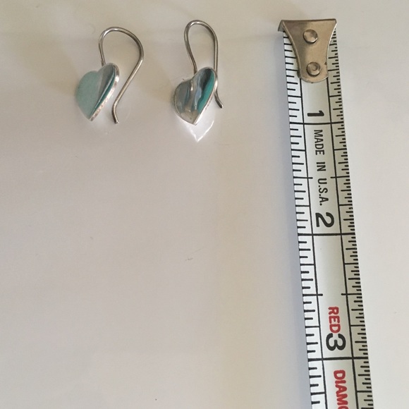 925 Sterling silver dangle heart earrings - Picture 5 of 5